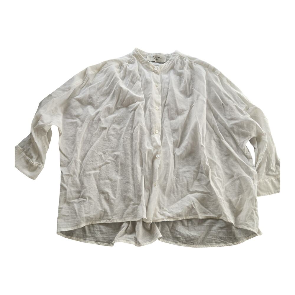 MaxMara Weekend White Cotton Blouse Size: 6